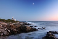 "Beavertail Lighthouse at Sunset" Beavertail State Park, RI