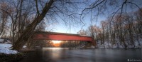 "Red Bridge Sunset HDR" - Reading, PA