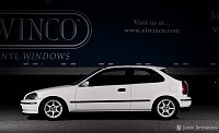 "White EK Civic" - 