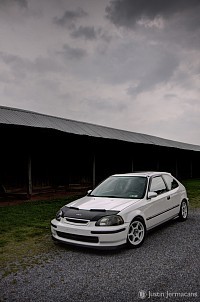 "White EK Civic" - 